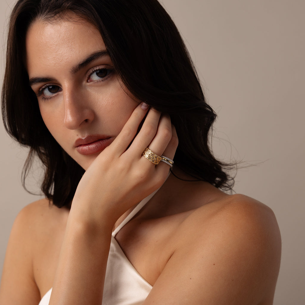 Mosaic Diamond Baguette Ring