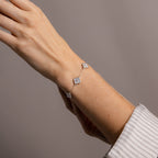 Pearl Clover Letter Bracelet