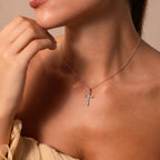 Solace Pave Cross Necklace