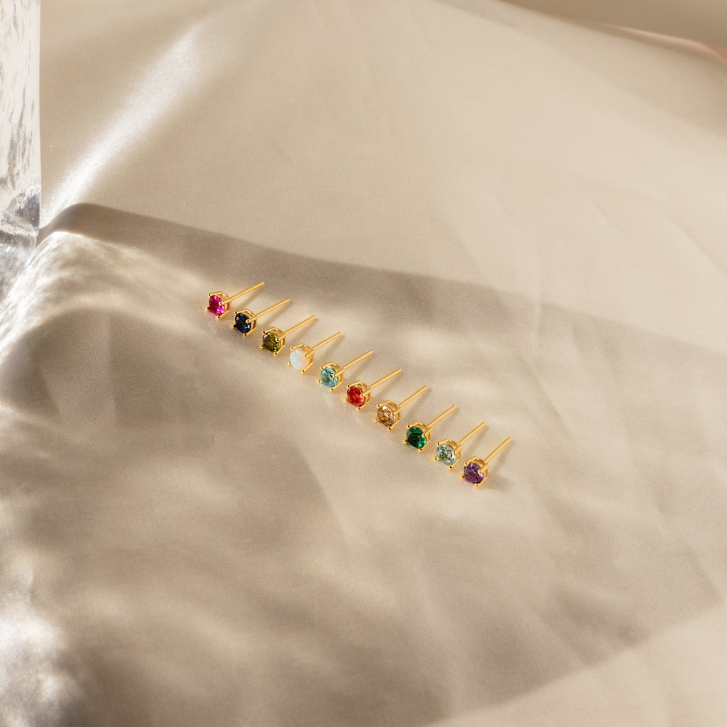 Booker Large Birthstone Studs