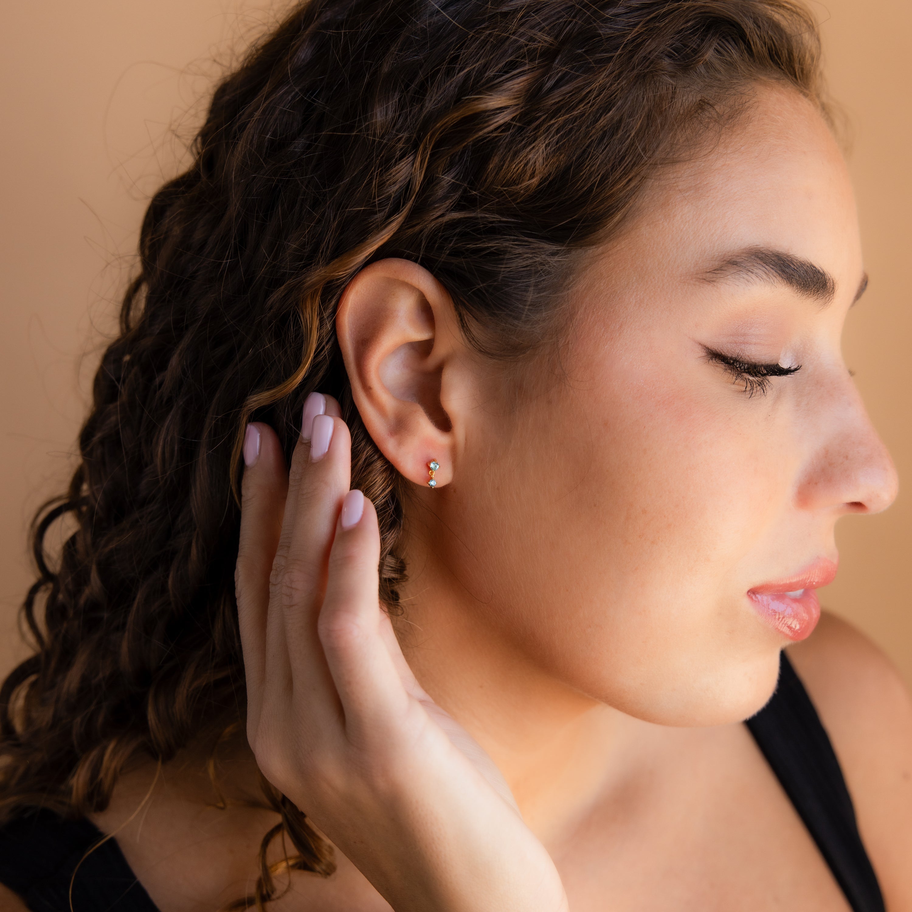 Birthstone Drop Studs