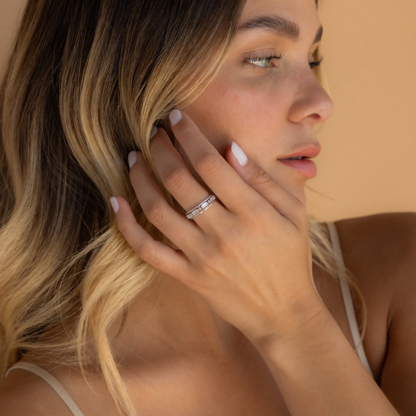 Diamond Stacking Ring Set