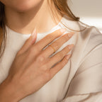 Delicate Pearl Diamond Ring