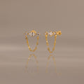 Diamond Marquise Chain Flat Back Studs
