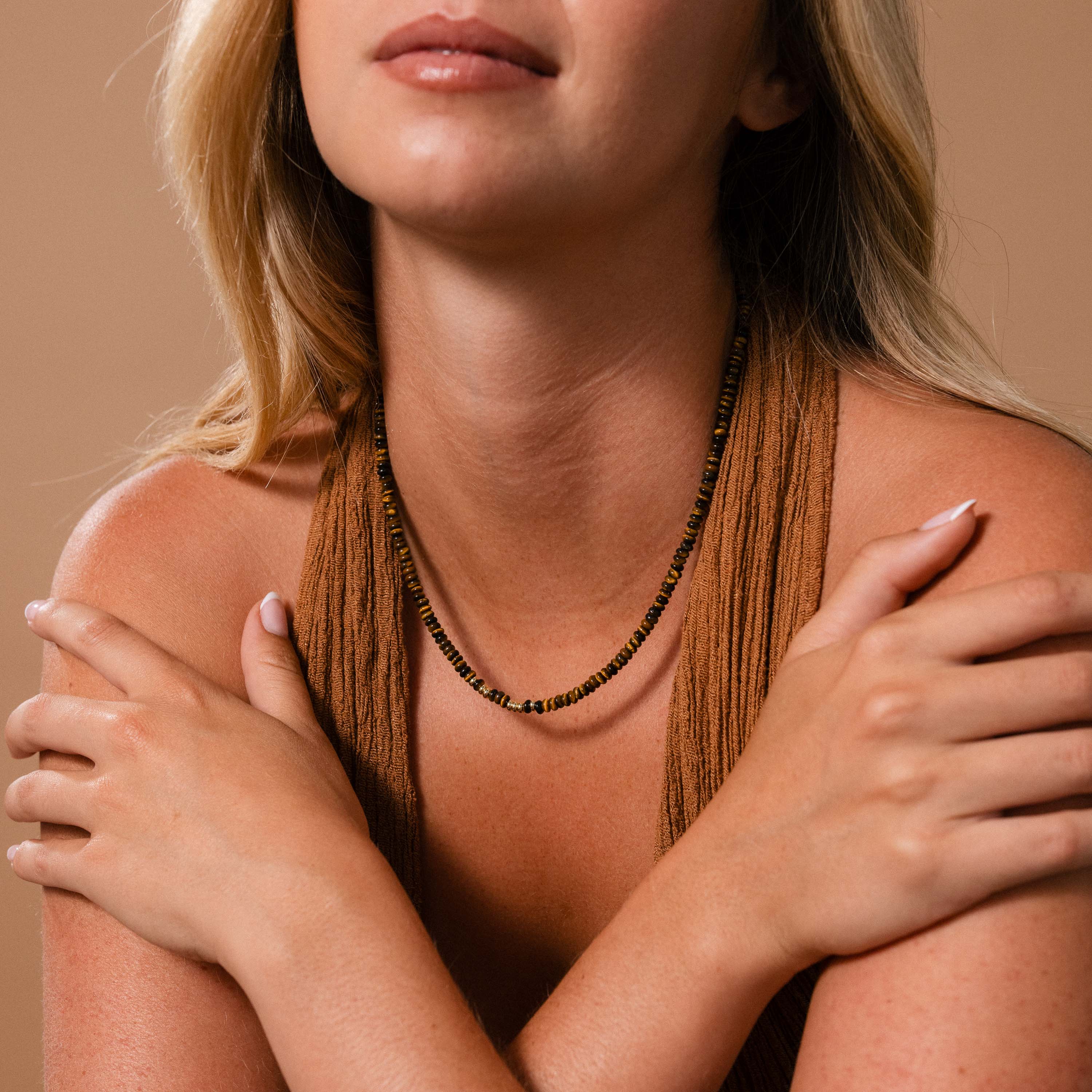 Beaded Tiger's Eye Necklace