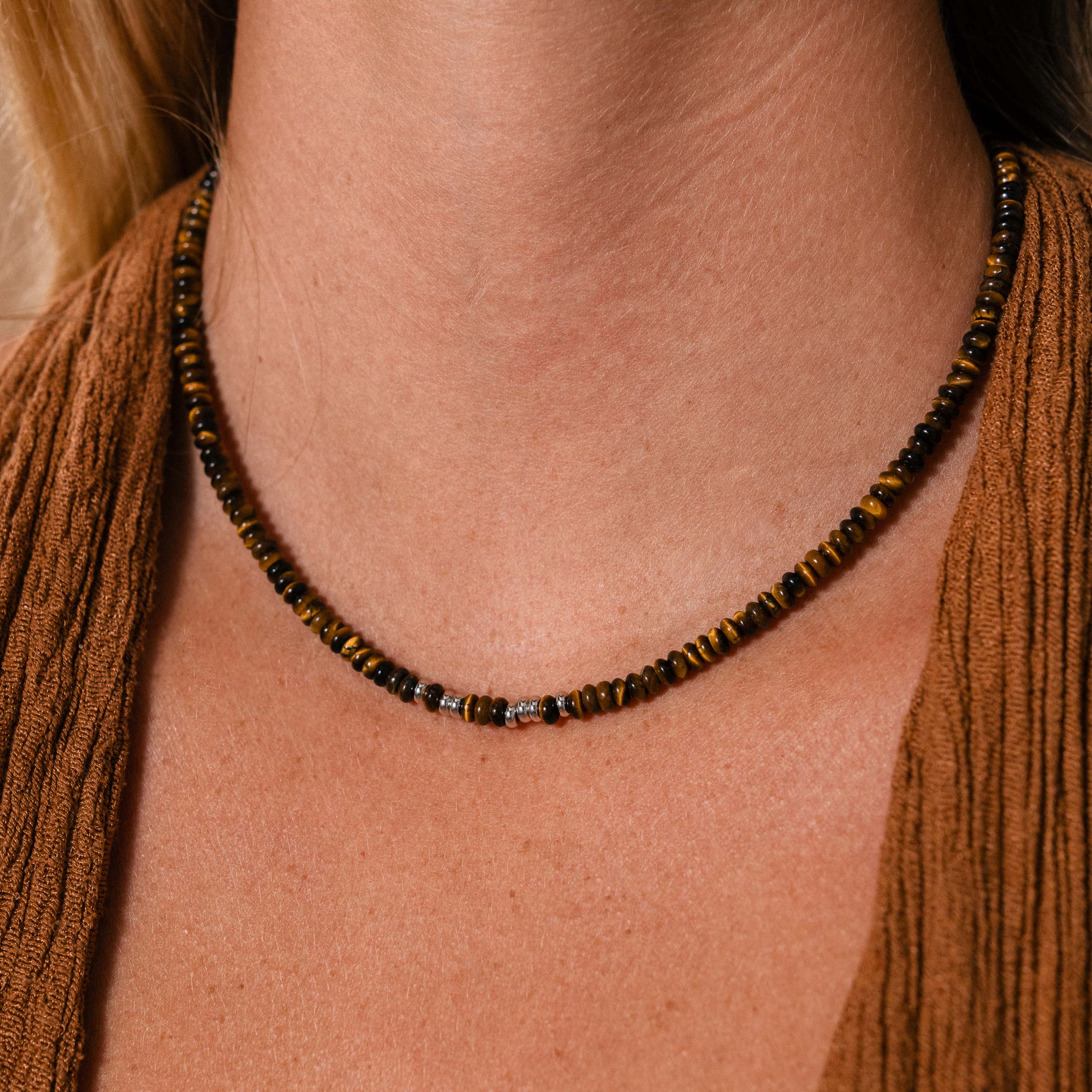 Beaded Tiger's Eye Necklace