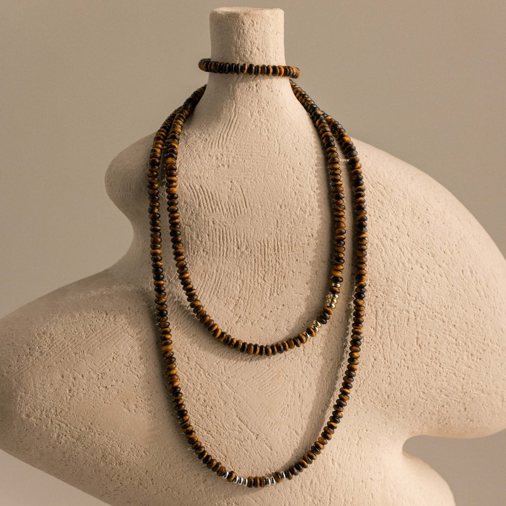 Beaded Tiger's Eye Necklace