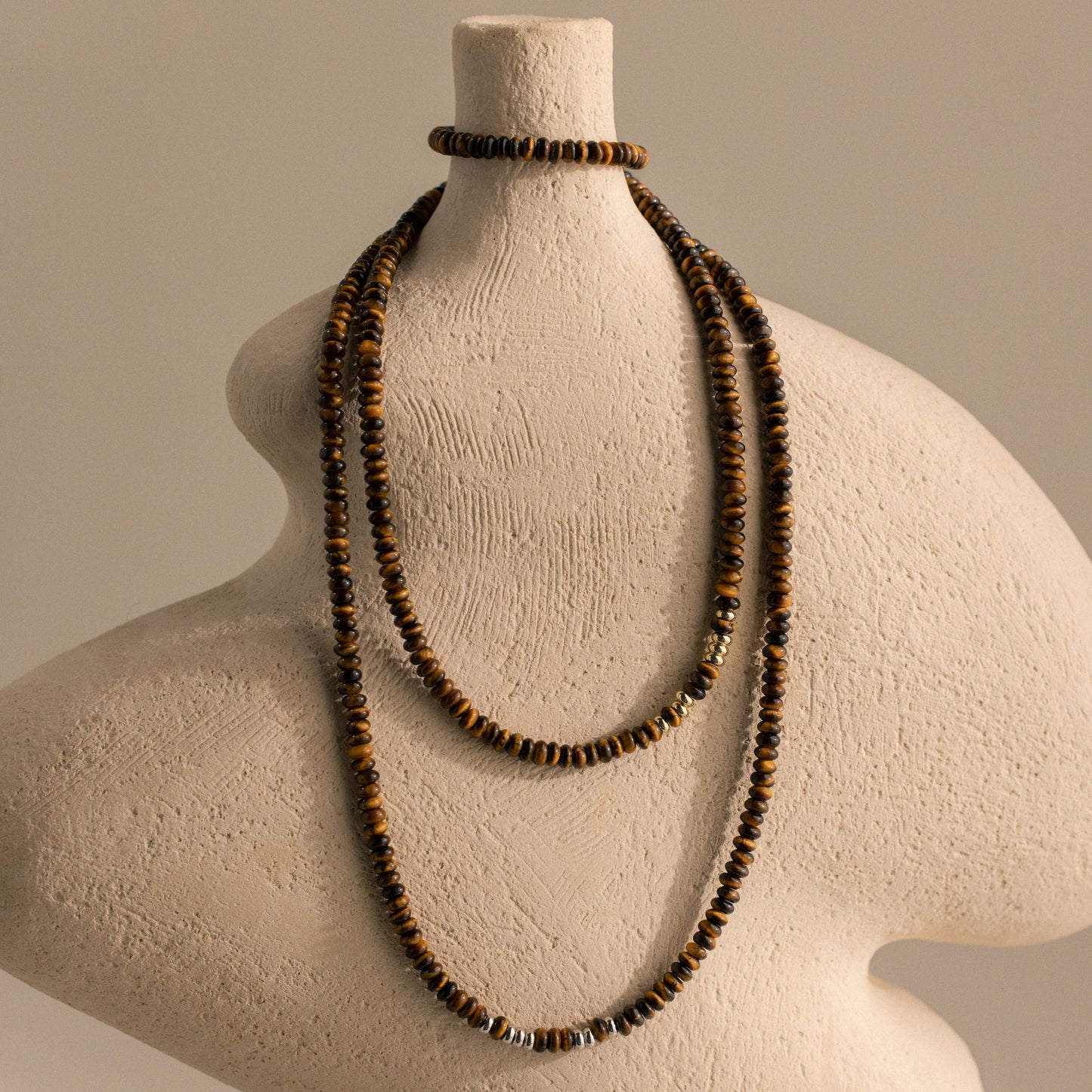Beaded Tiger's Eye Necklace