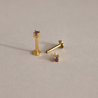 Dainty Birthstone Flatback Studs
