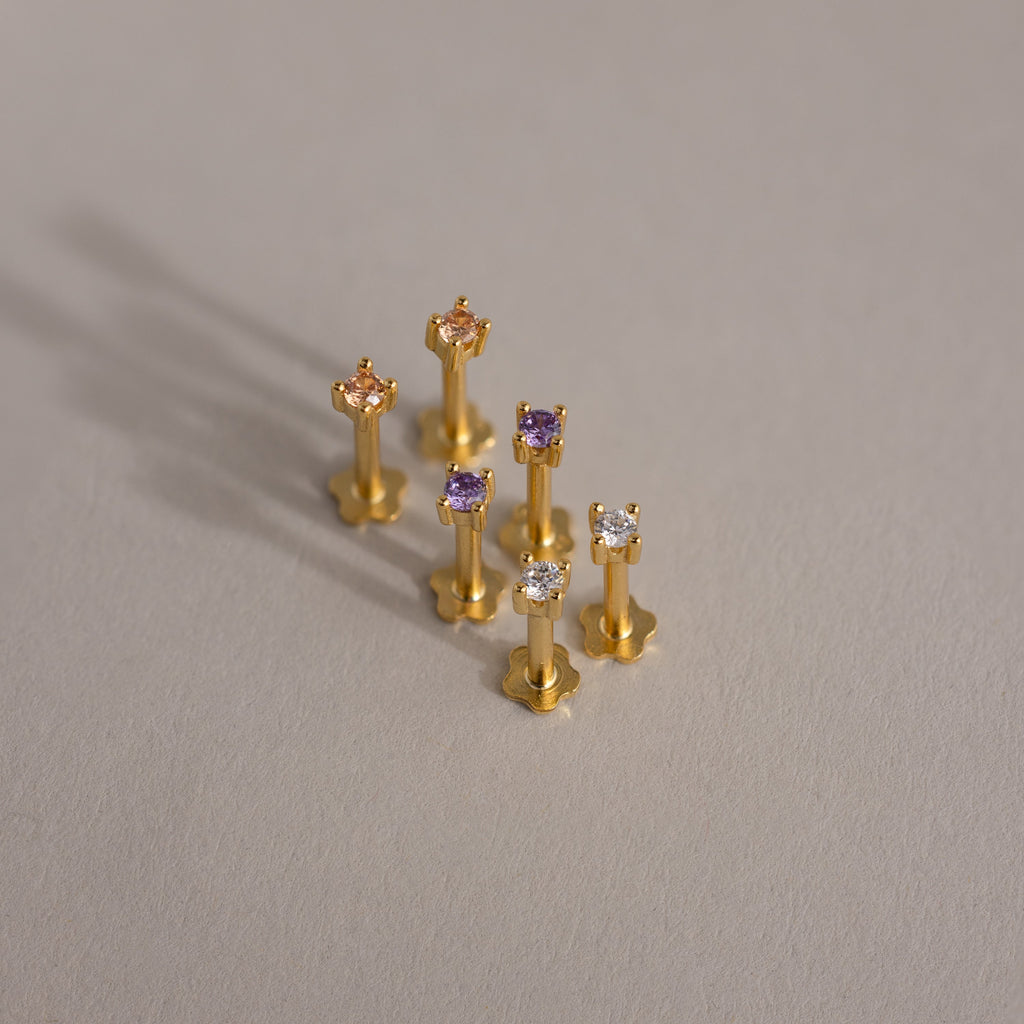 Dainty Birthstone Flatback Studs