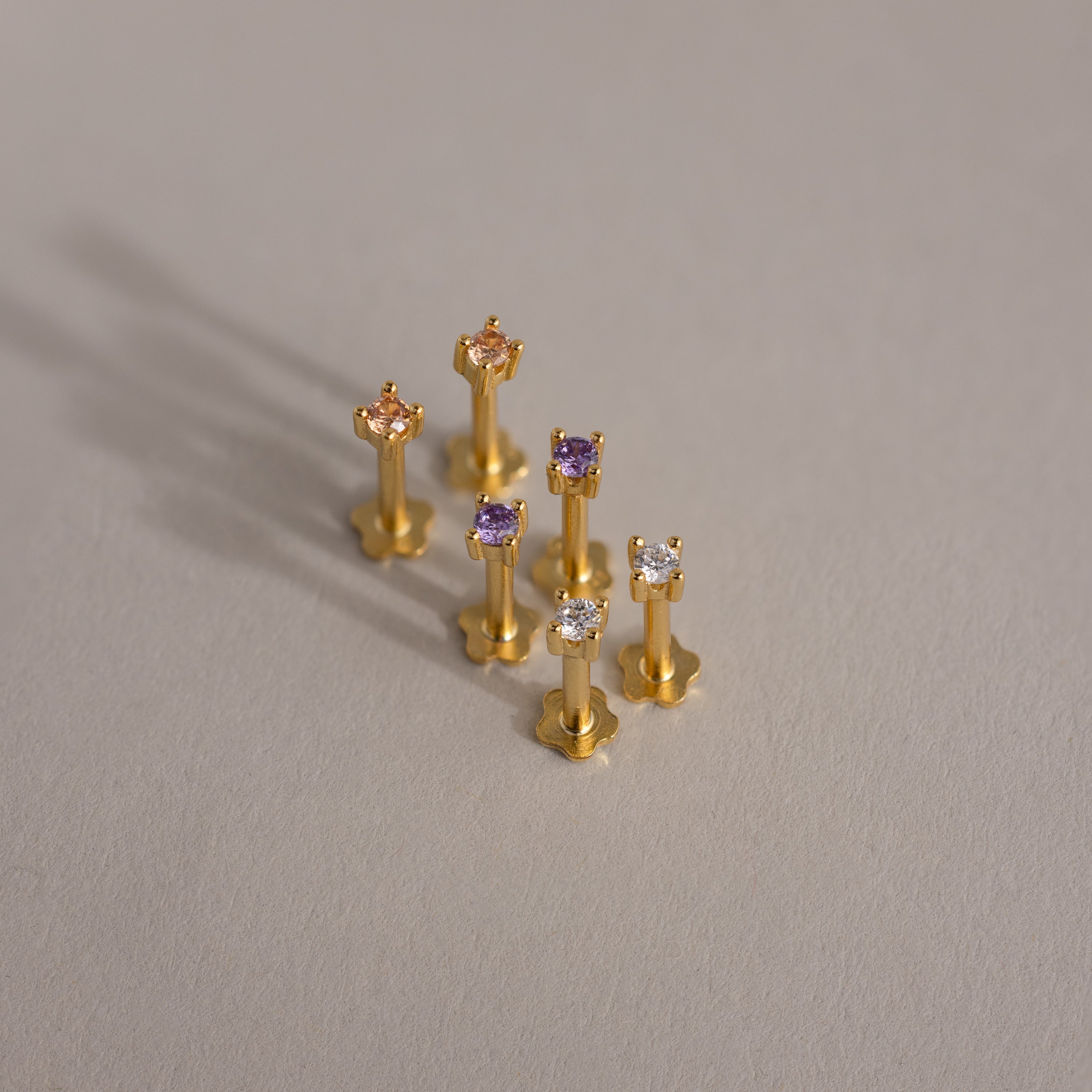 Dainty Birthstone Flatback Studs