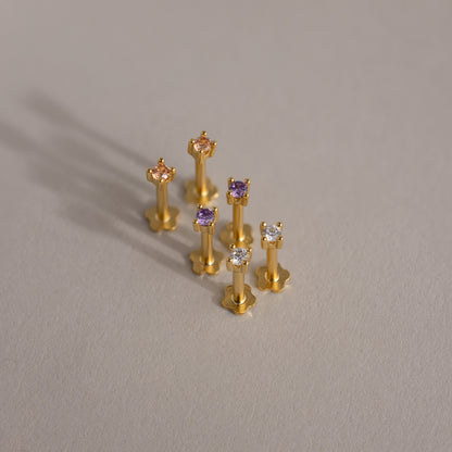 Dainty Birthstone Flatback Studs