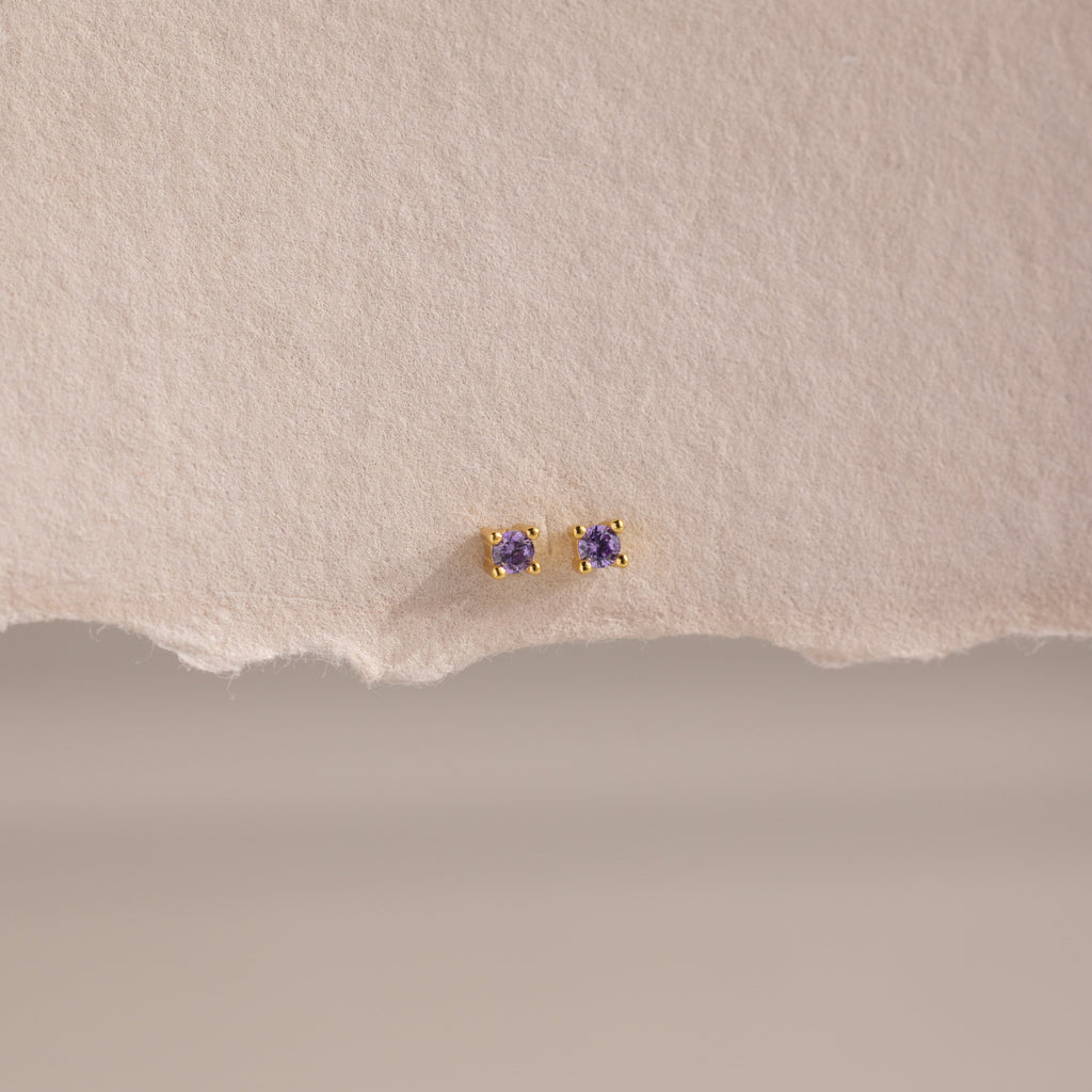 Dainty Birthstone Flatback Studs