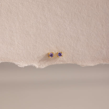 Dainty Birthstone Flatback Studs