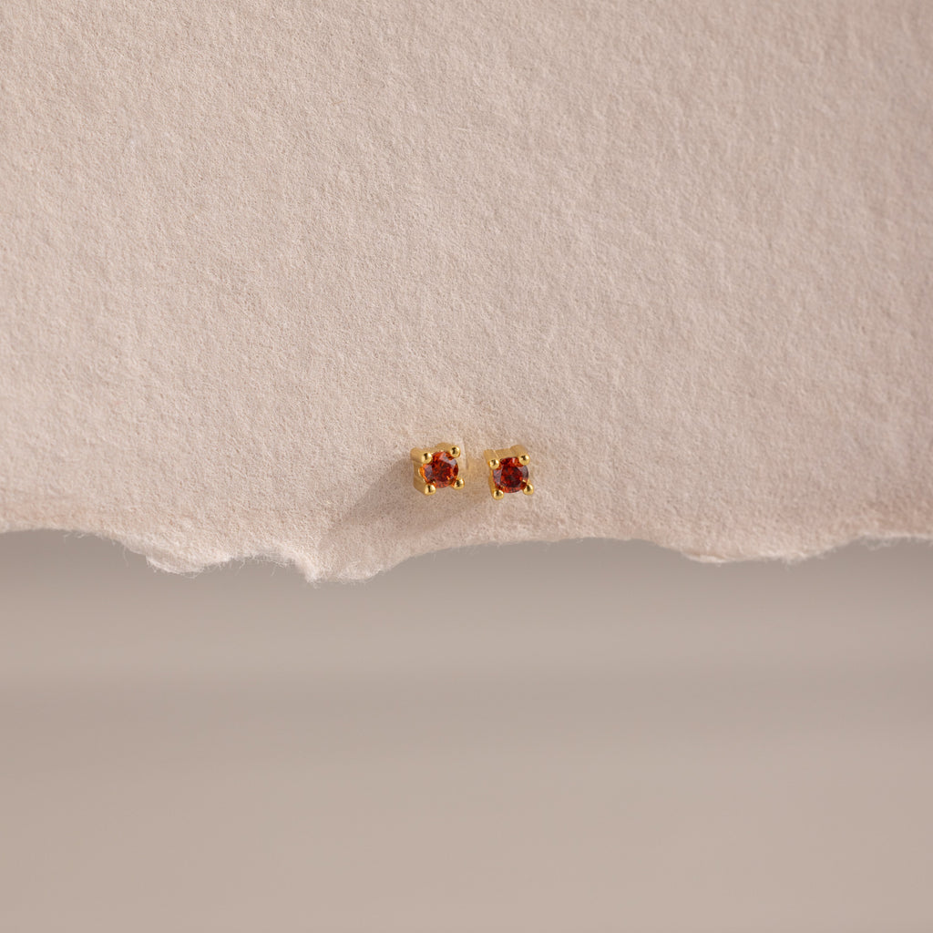 Dainty Birthstone Flatback Studs