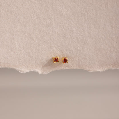Dainty Birthstone Flatback Studs