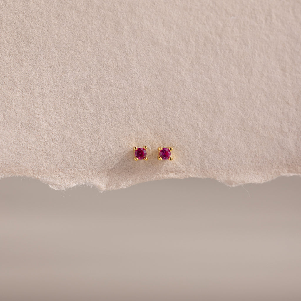 Dainty Birthstone Flatback Studs