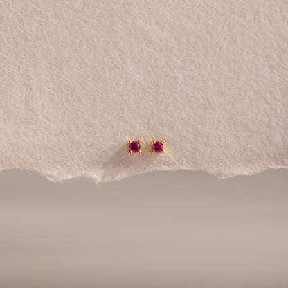 Dainty Birthstone Flatback Studs