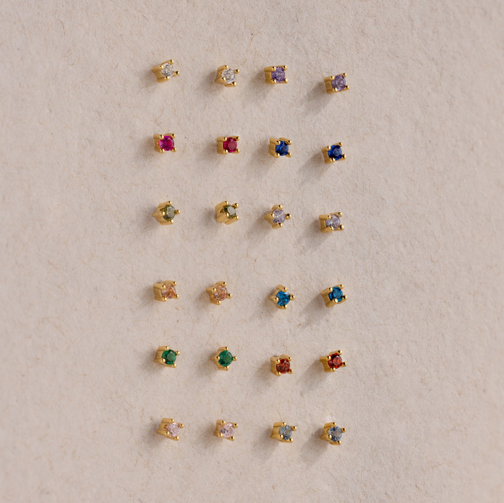 Dainty Birthstone Flatback Studs