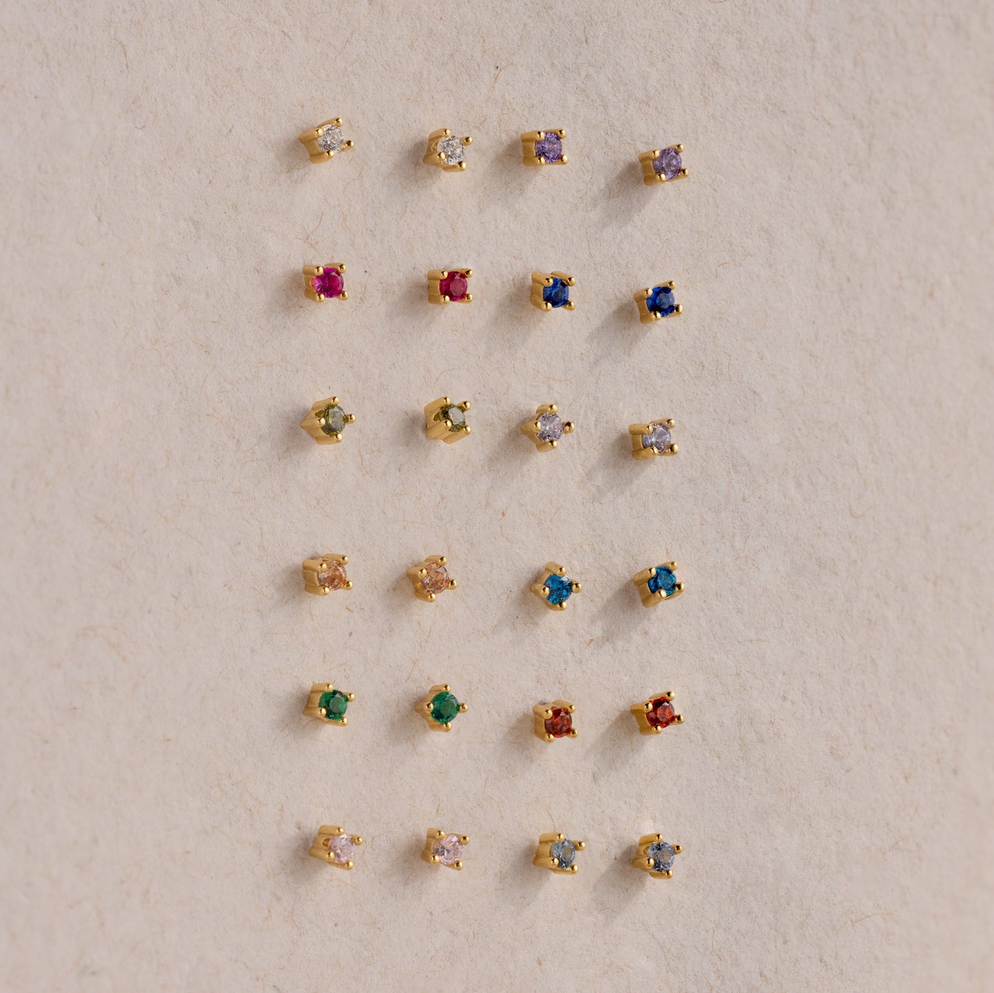 Dainty Birthstone Flatback Studs