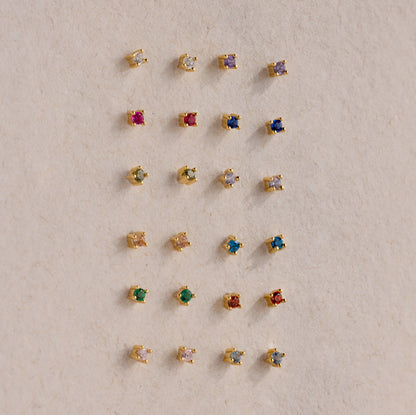 Dainty Birthstone Flatback Studs