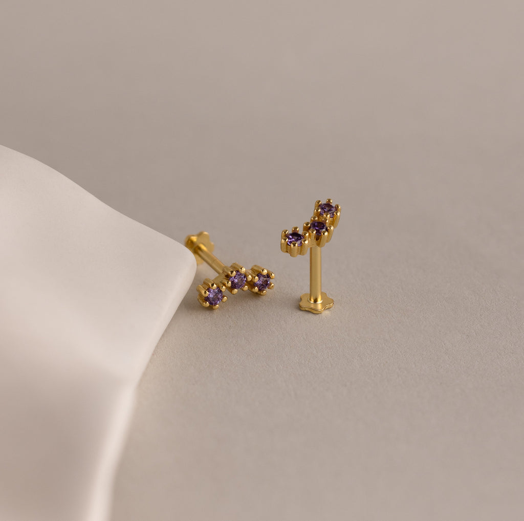 Birthstone Cluster Flatback Studs
