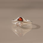 Sculpted Toi et Moi Ring Set
