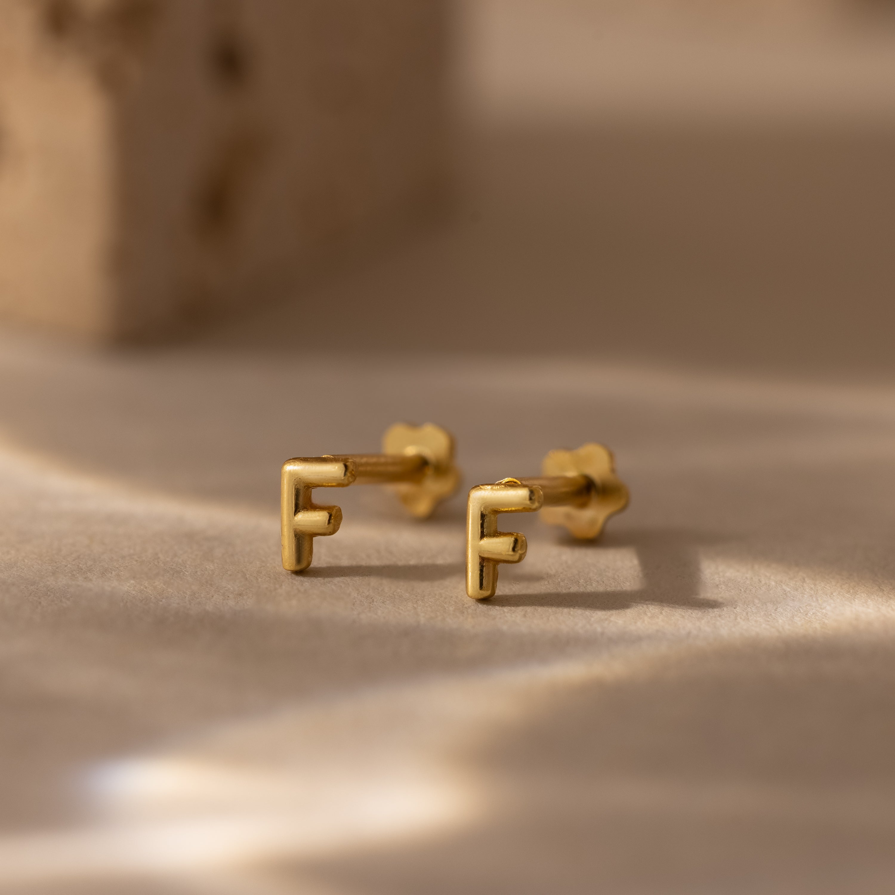 Bubble Initial Flatback Studs
