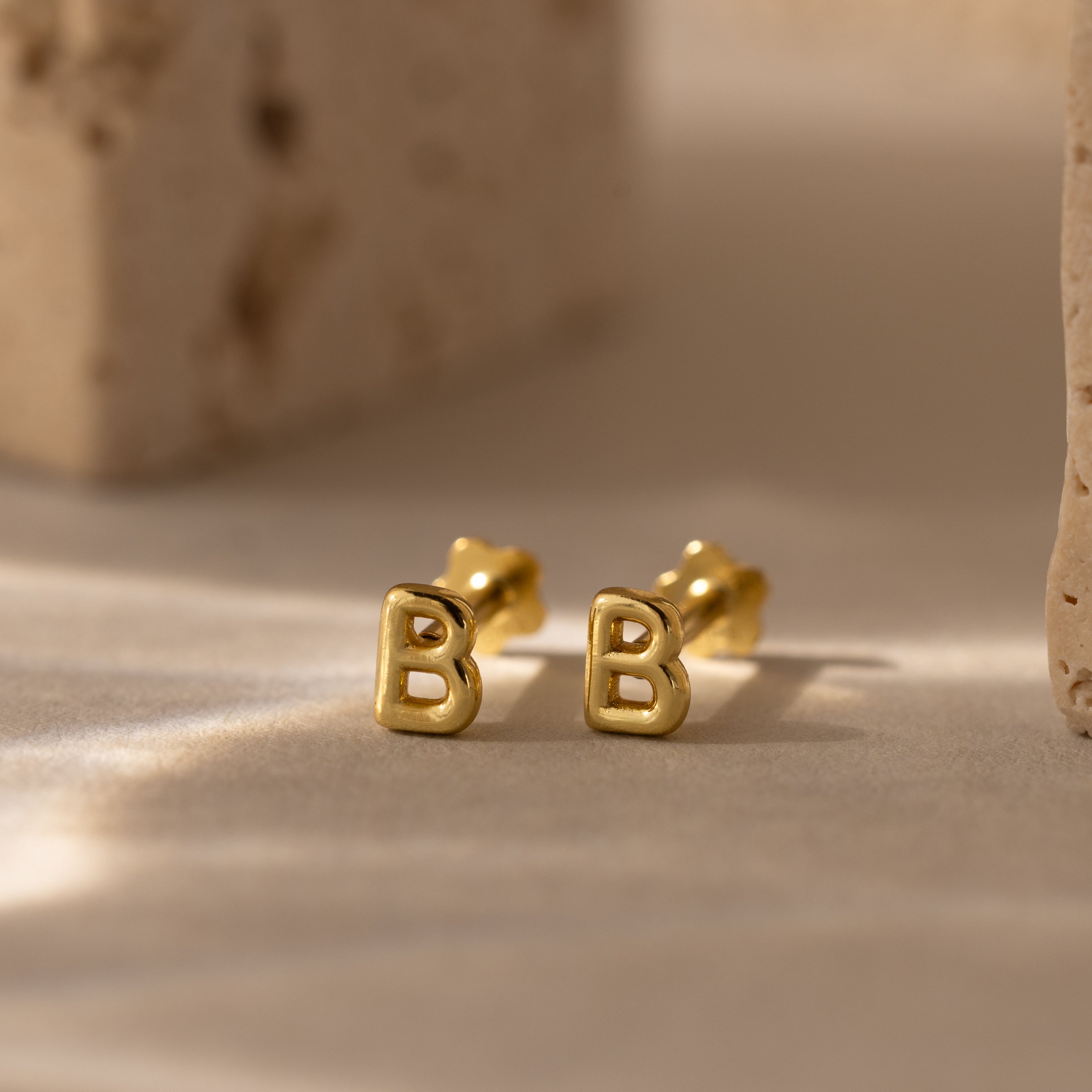 Bubble Initial Flatback Studs