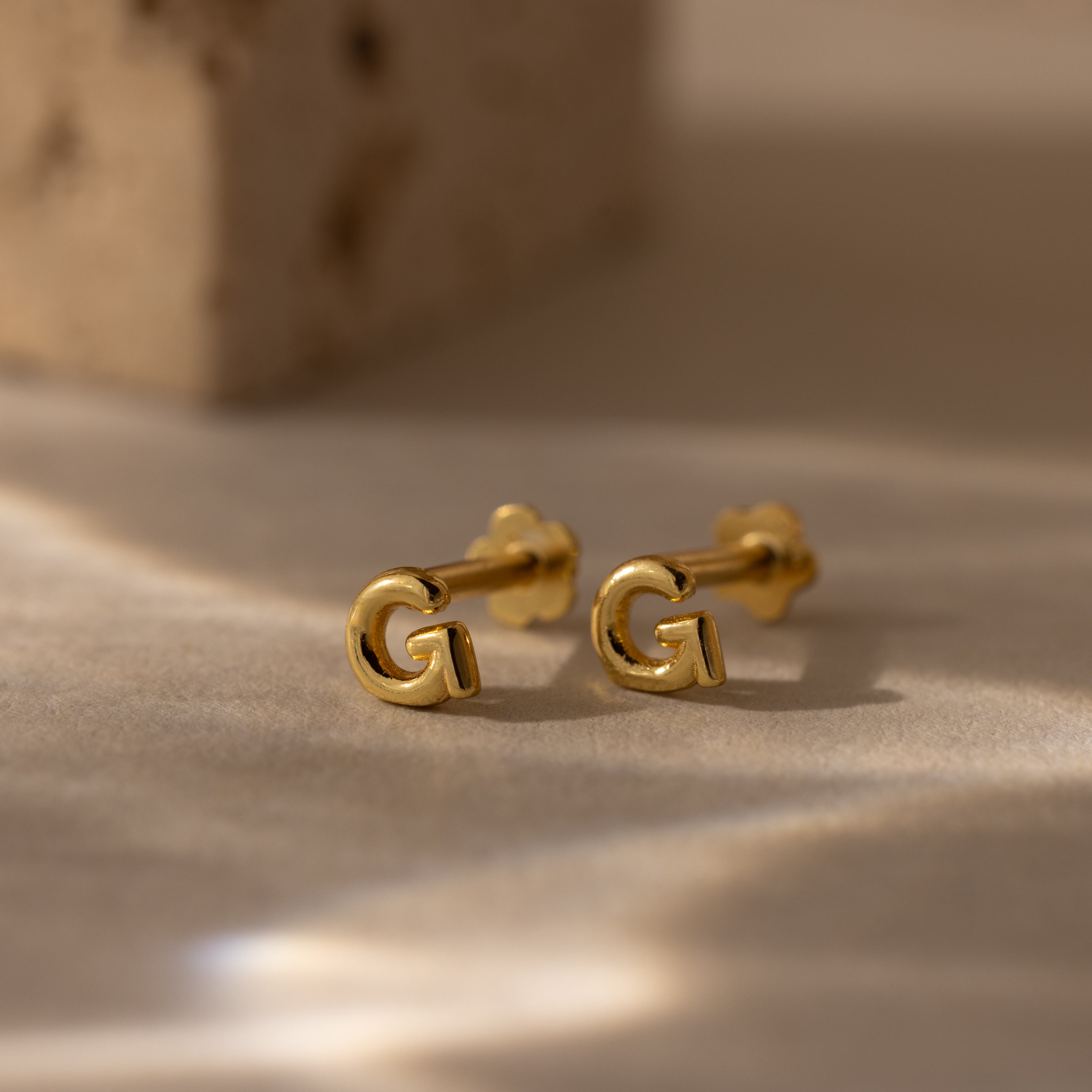 Bubble Initial Flatback Studs