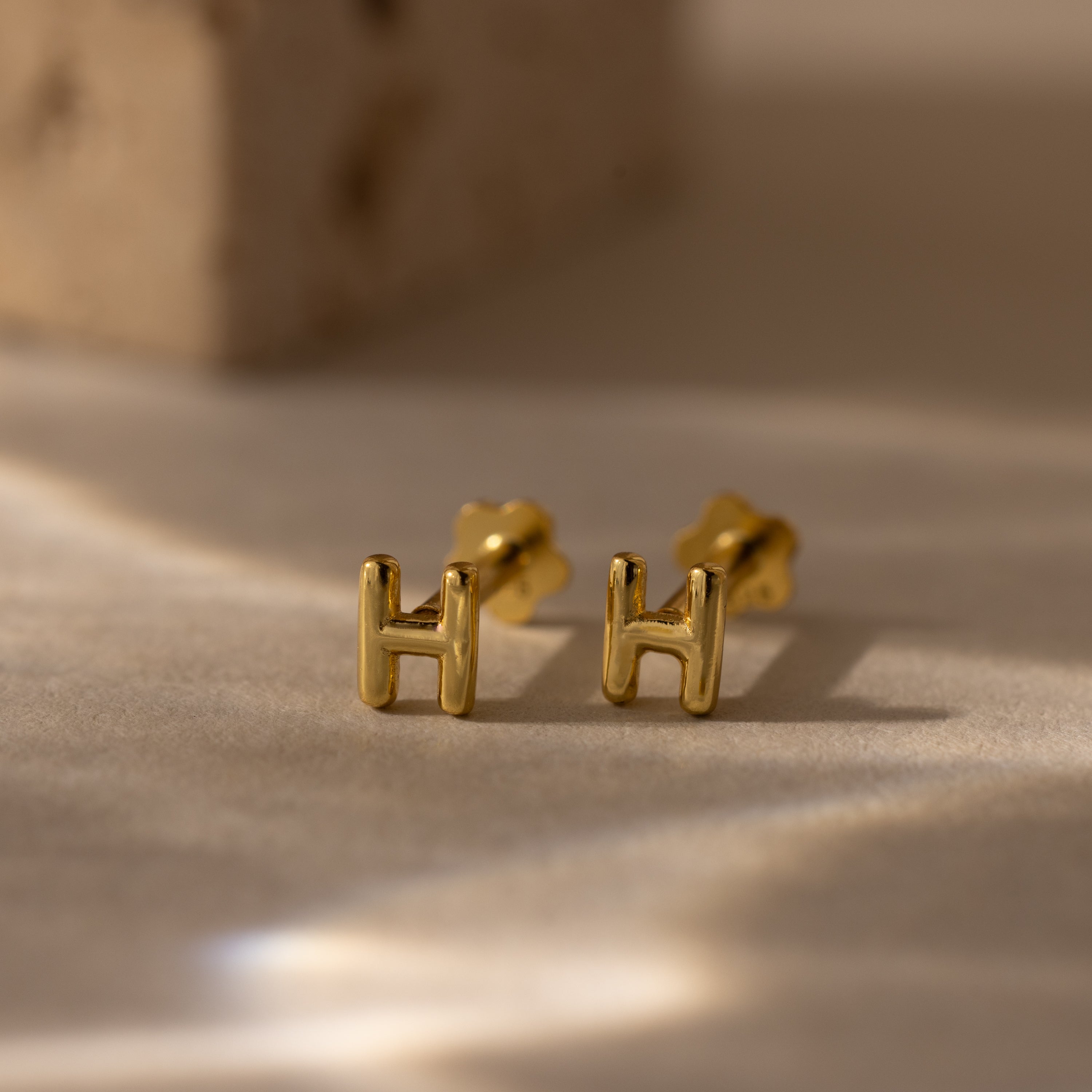 Bubble Initial Flatback Studs