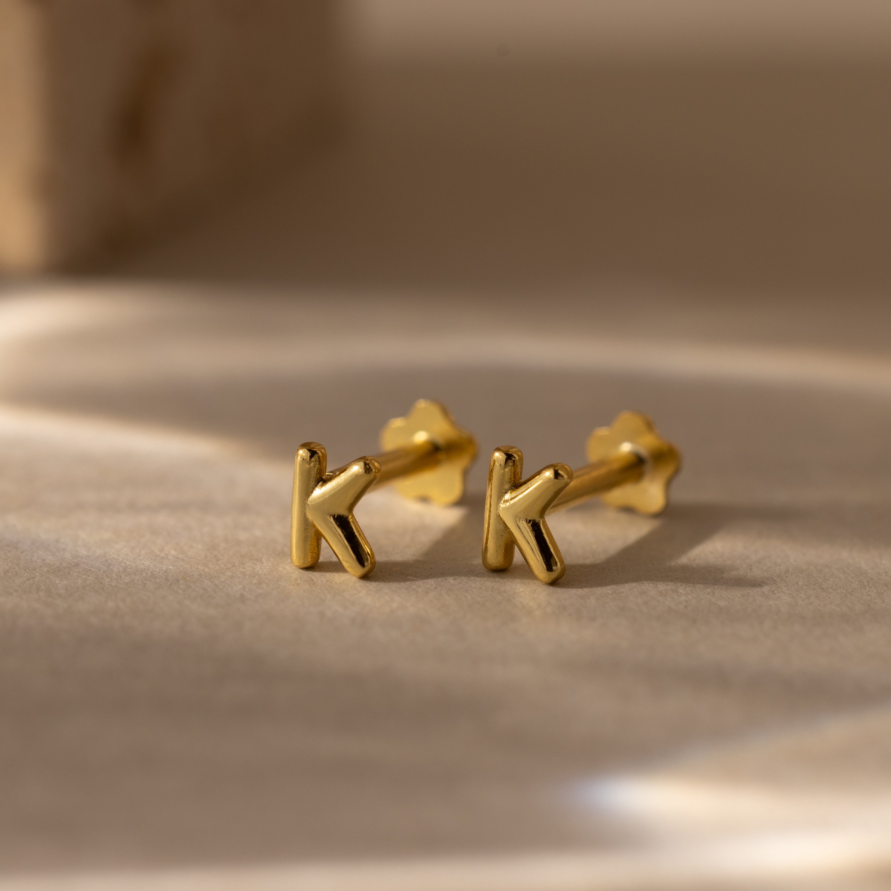 Bubble Initial Flatback Studs