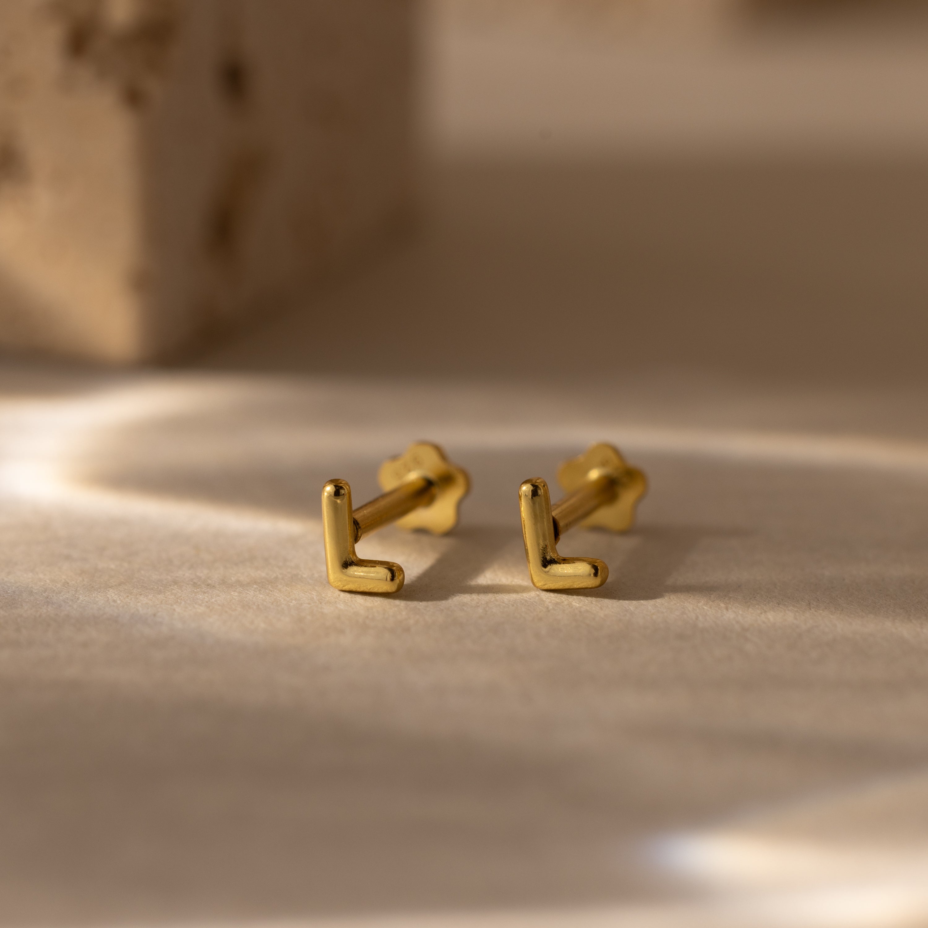 Bubble Initial Flatback Studs