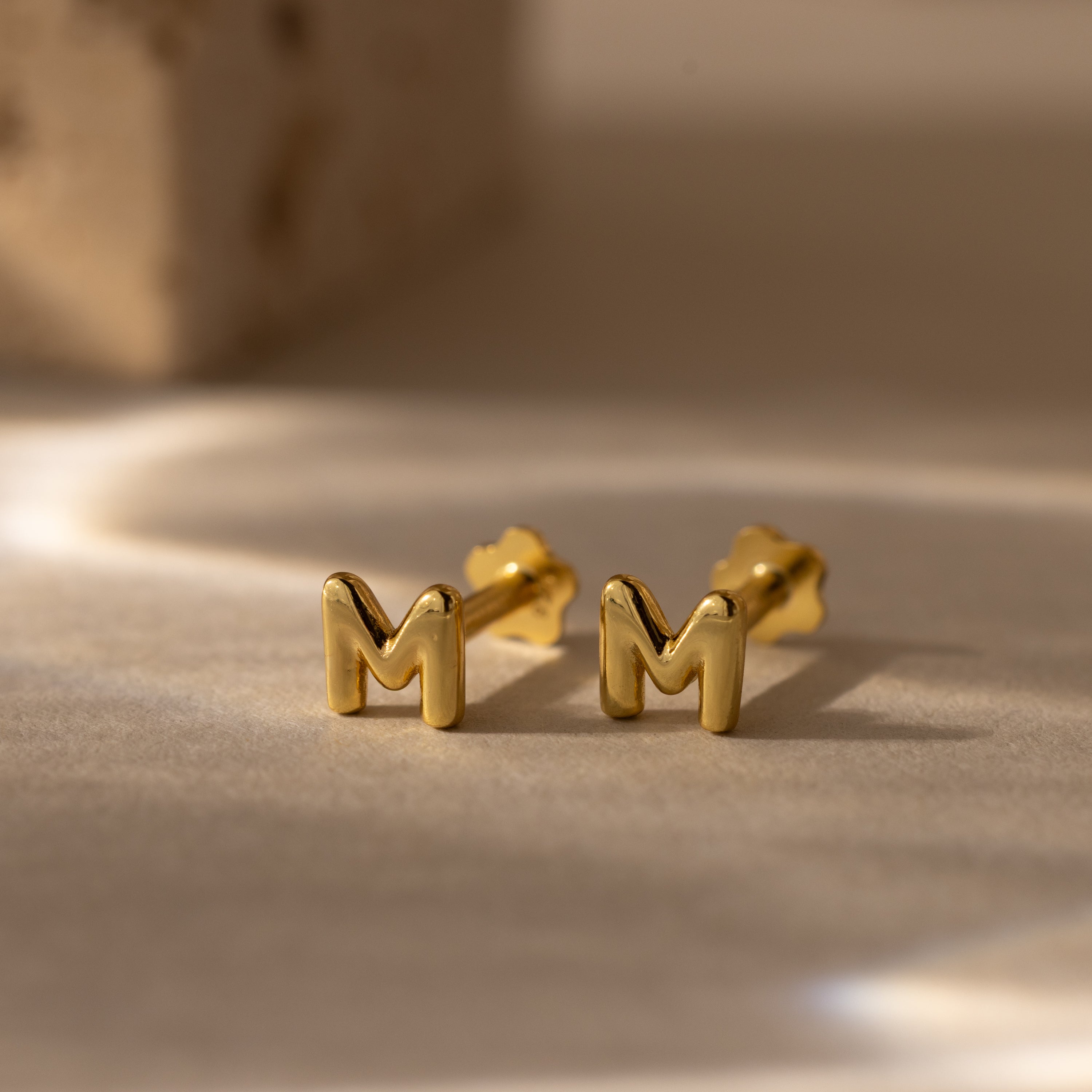 Bubble Initial Flatback Studs