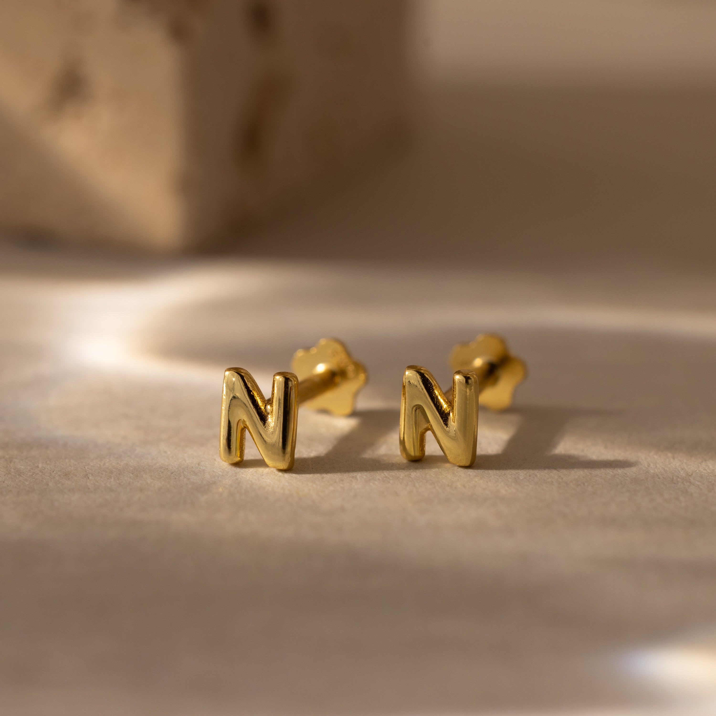 Bubble Initial Flatback Studs