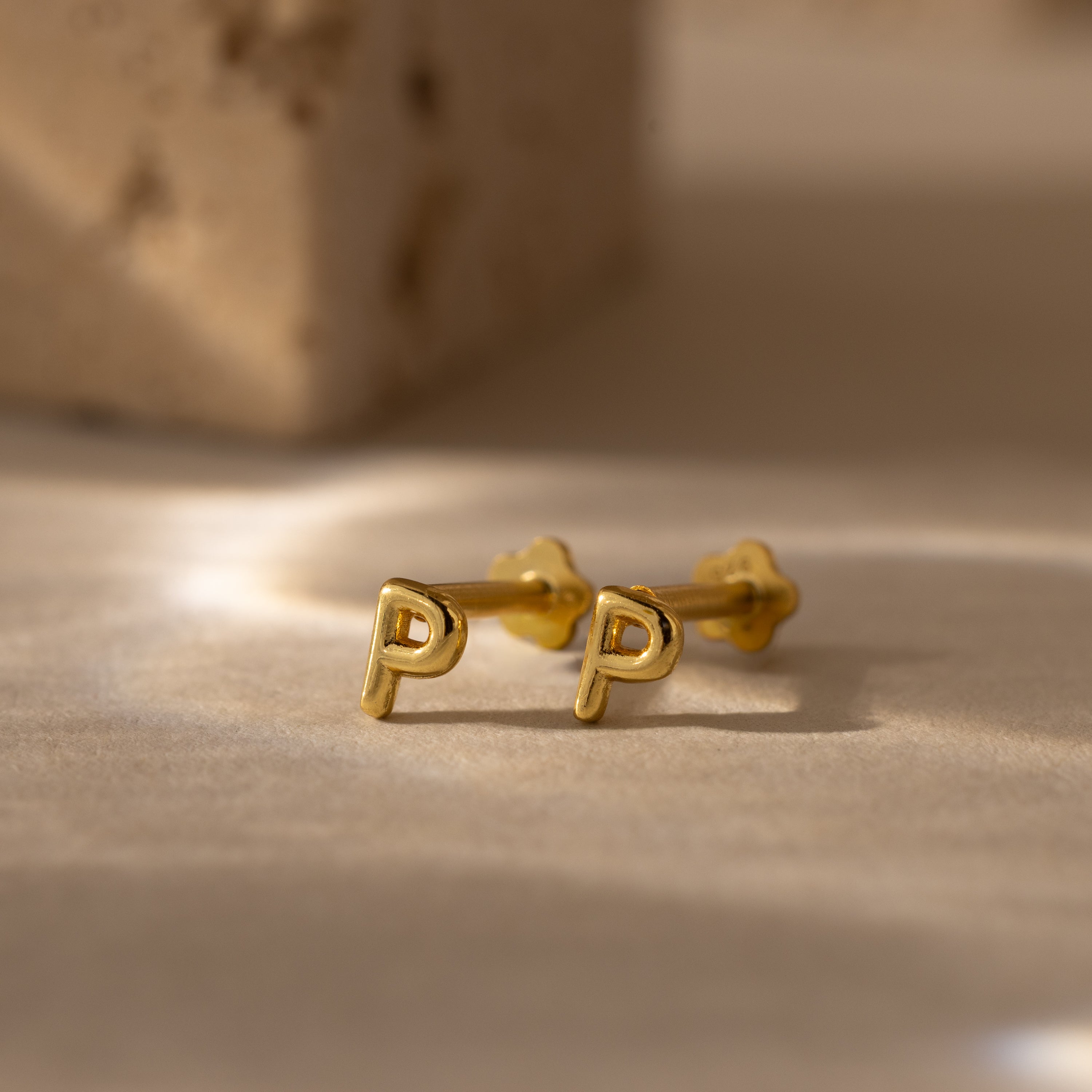 Bubble Initial Flatback Studs