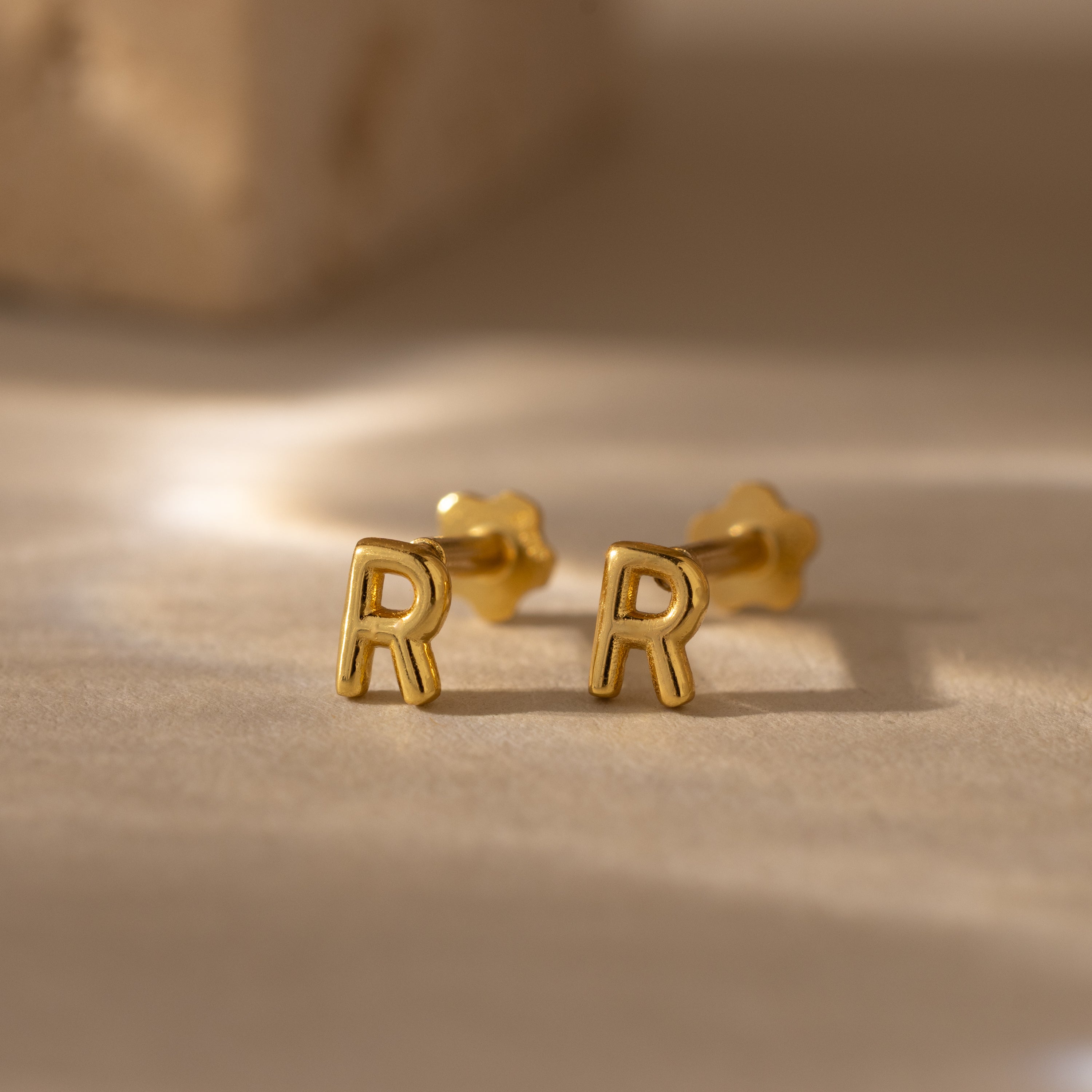 Bubble Initial Flatback Studs