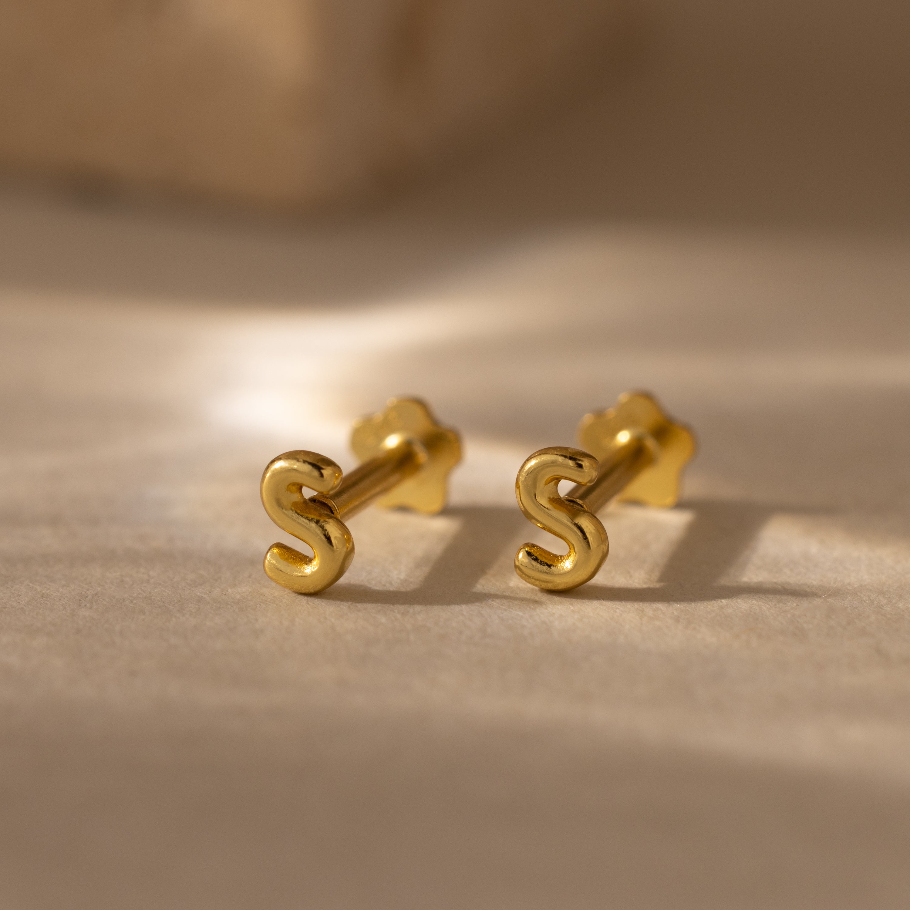 Bubble Initial Flatback Studs