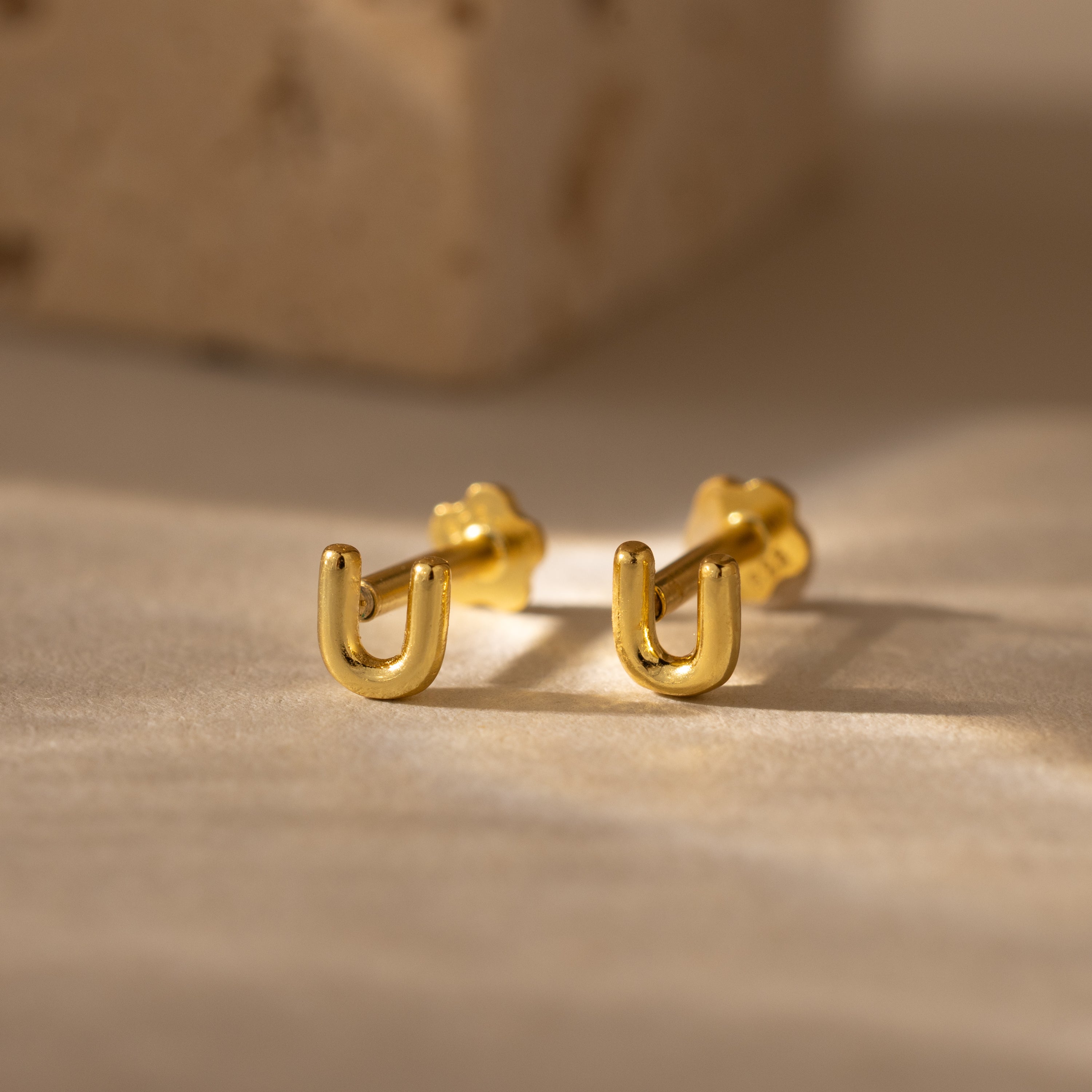 Bubble Initial Flatback Studs
