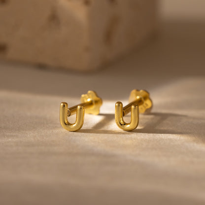 Bubble Initial Flatback Studs
