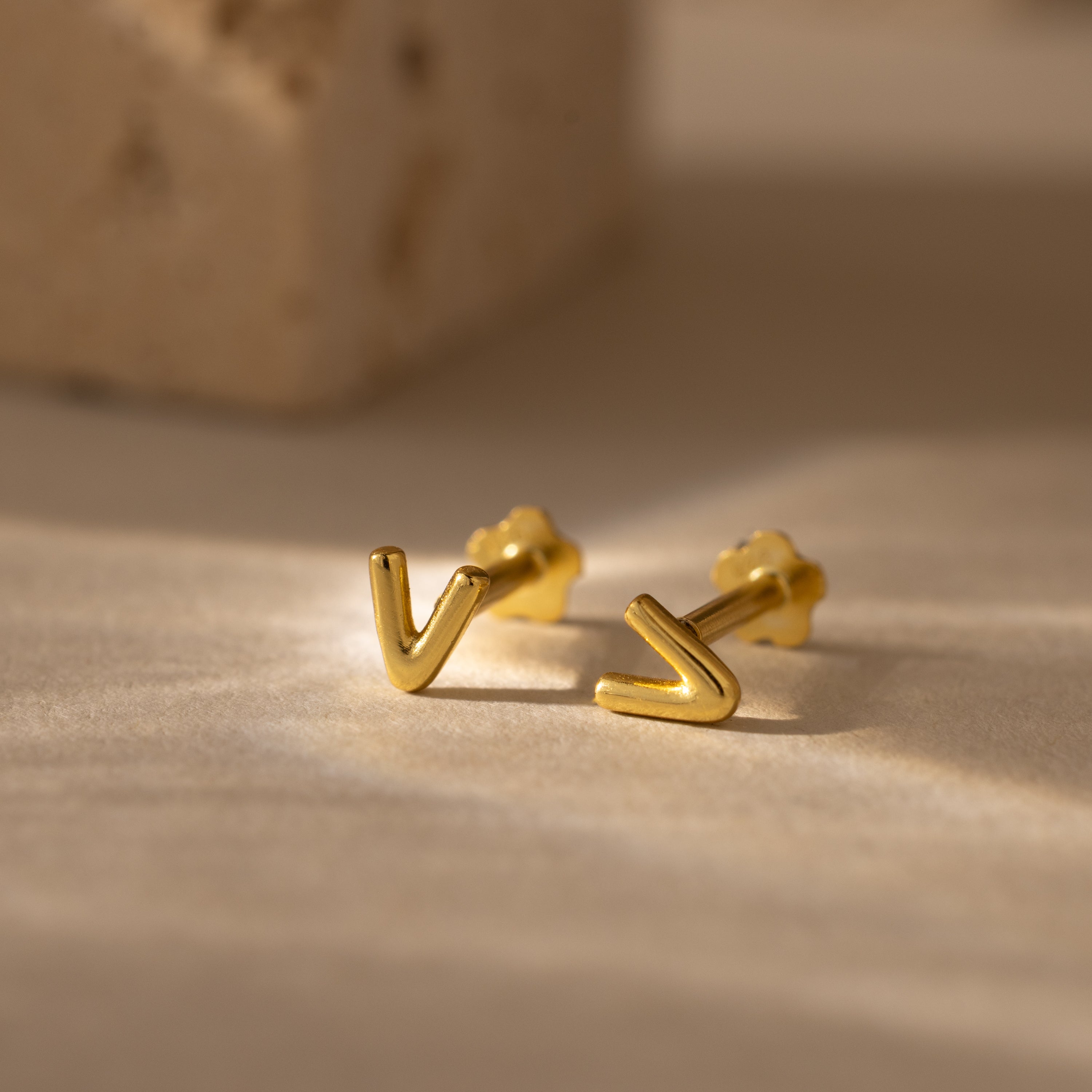 Bubble Initial Flatback Studs