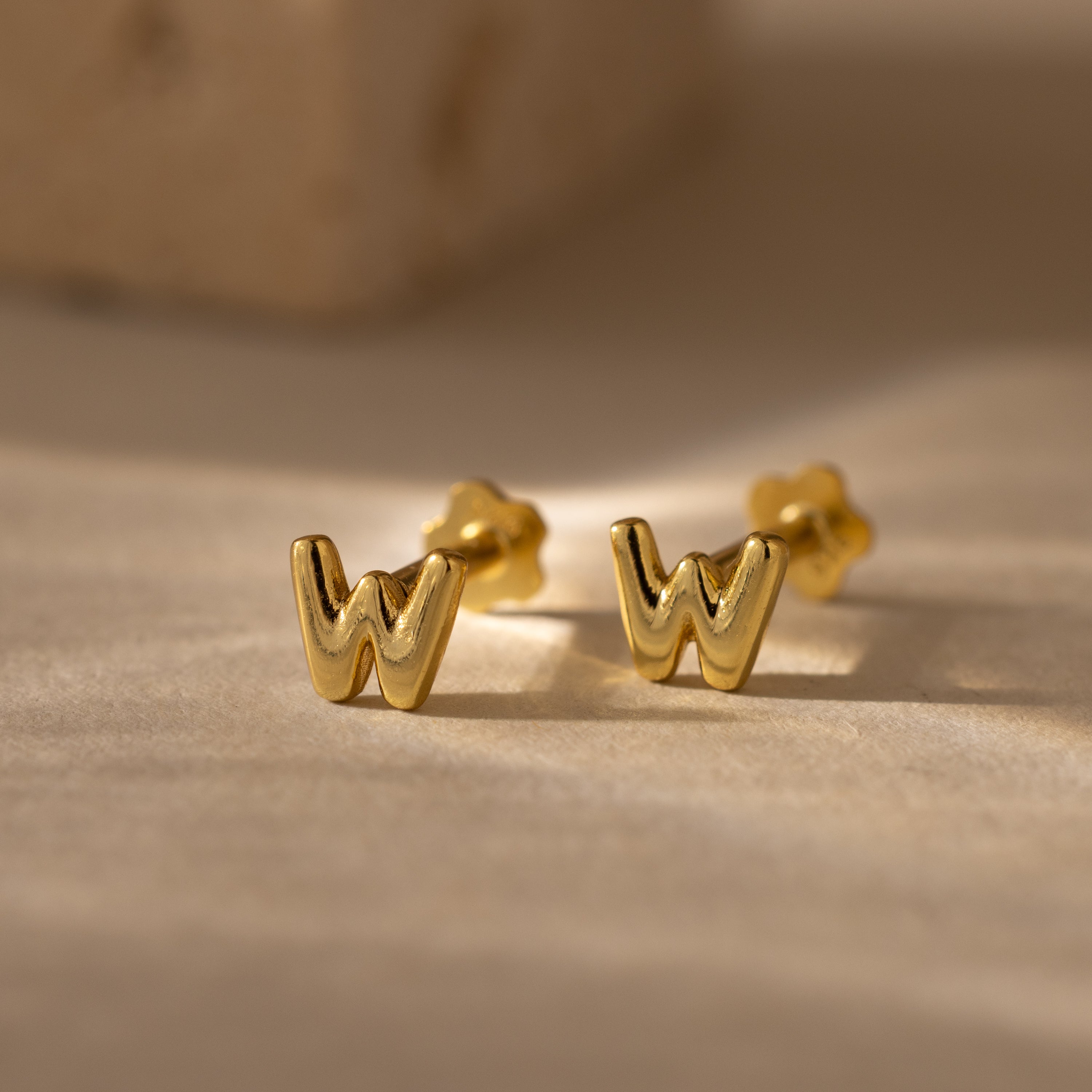 Bubble Initial Flatback Studs