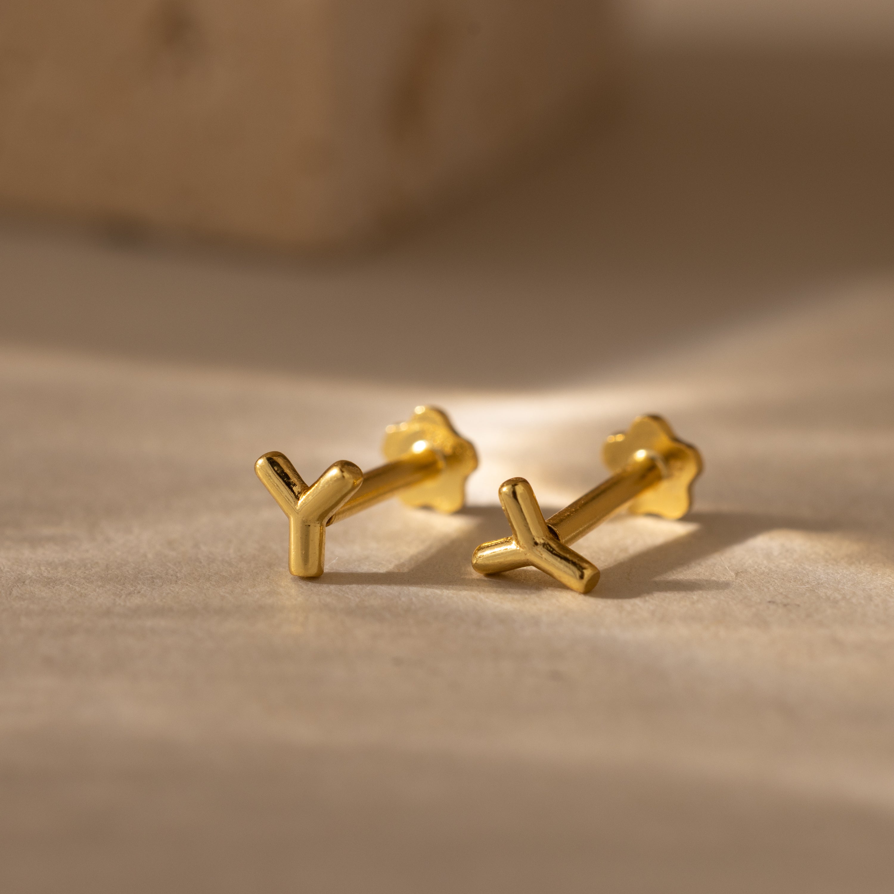 Bubble Initial Flatback Studs
