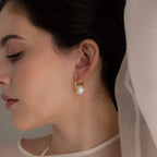 Bold Round Pearl Hoops