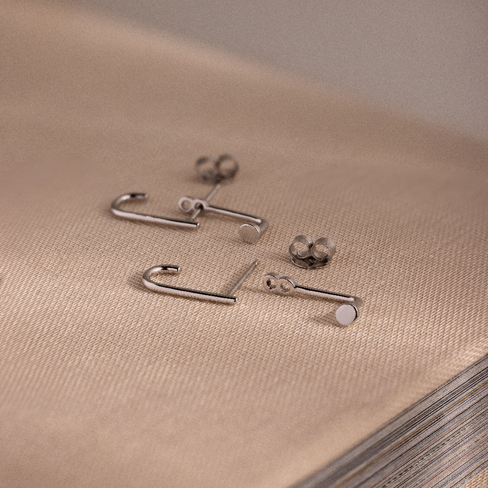 Dot Ear Jackets in Silver