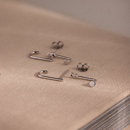 Dot Ear Jackets in Silver