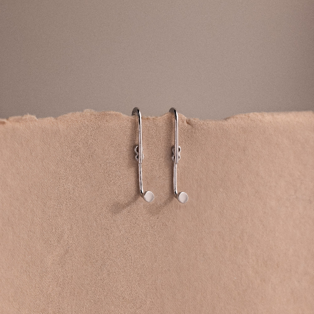 Dot Ear Jackets in Silver