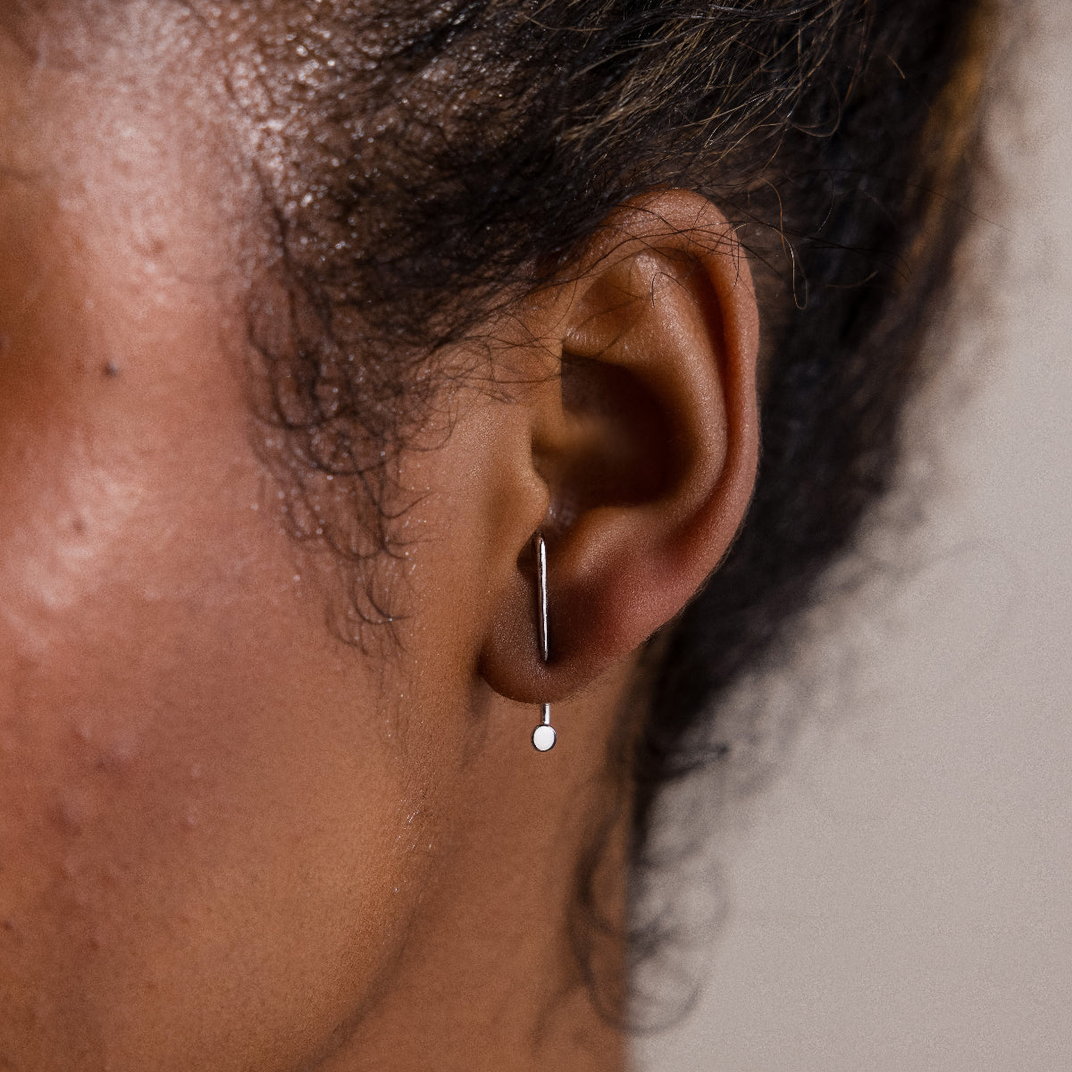 Dot Ear Jackets in Silver