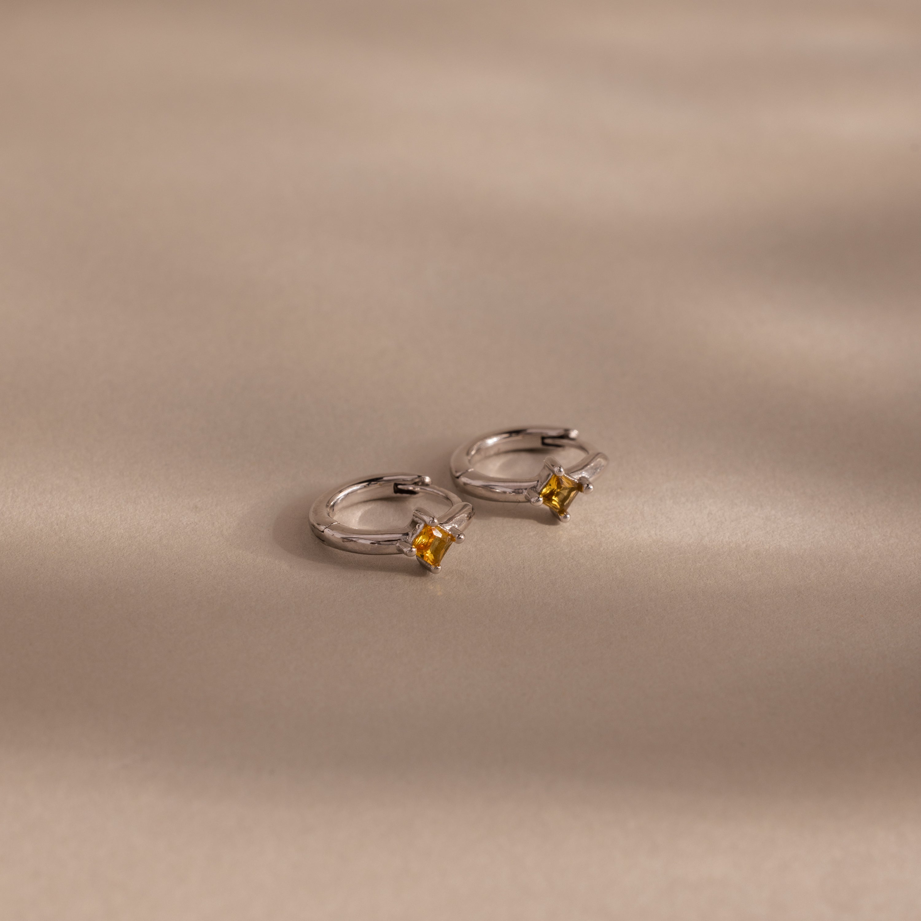 Athena Birthstone Huggies