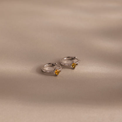 Athena Birthstone Huggies